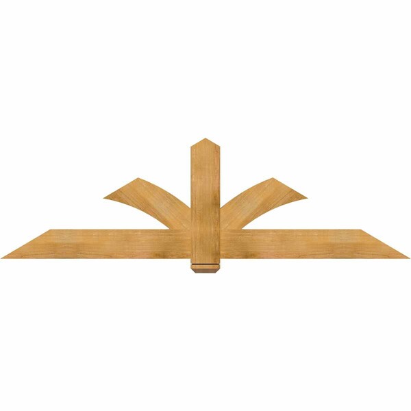 Ekena Millwork Redmond Rough Sawn Timber Gable Bracket, Western Red Cedar, 84"W x 24"H x 2"D x 6"F, 7/12 Pitch GBW084X24X0206RED00RWR - main